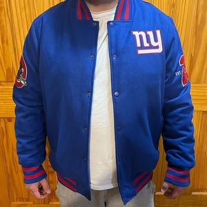 NFL New York Giants wool jacket with anniversary patches
